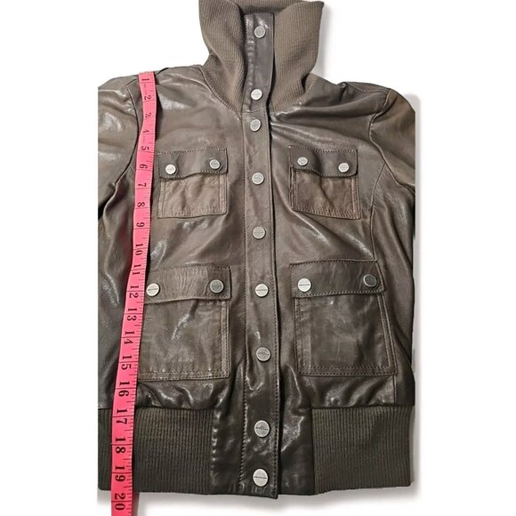 Women's Mexx Cropped Lambskin Leather Jacket size 32 - Picture 11 of 11